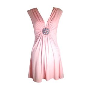 Lt Pink Summer Dress w/ Turquoise Medallion